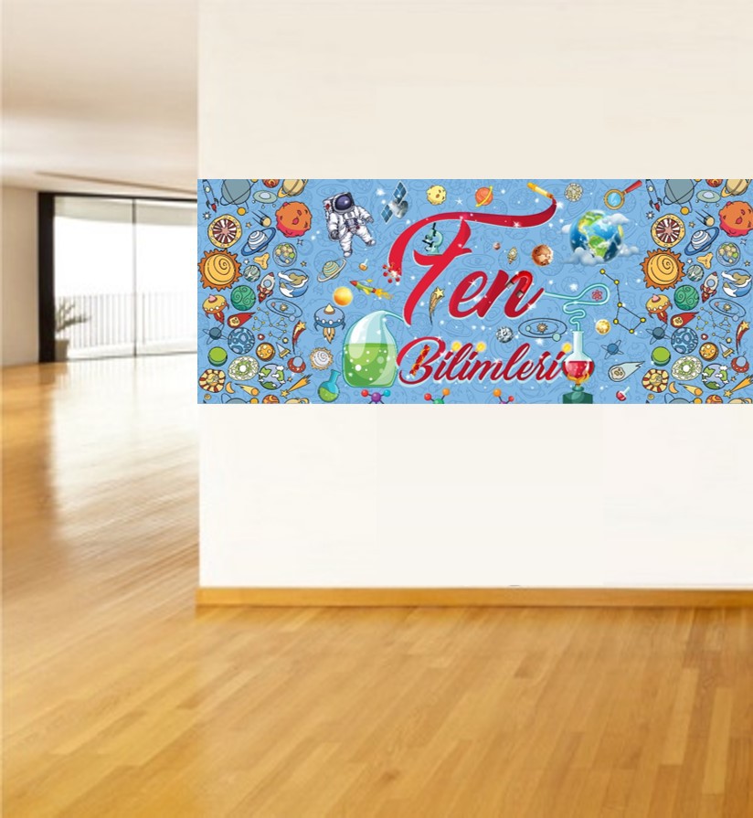 Fen Bilimleri Duvar Giydirme Okul Poster Afiş