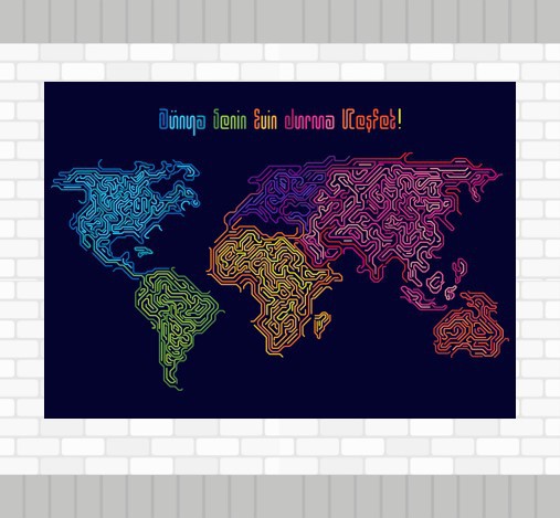Neon%20Tasarımlı%20Dünya%20Haritası