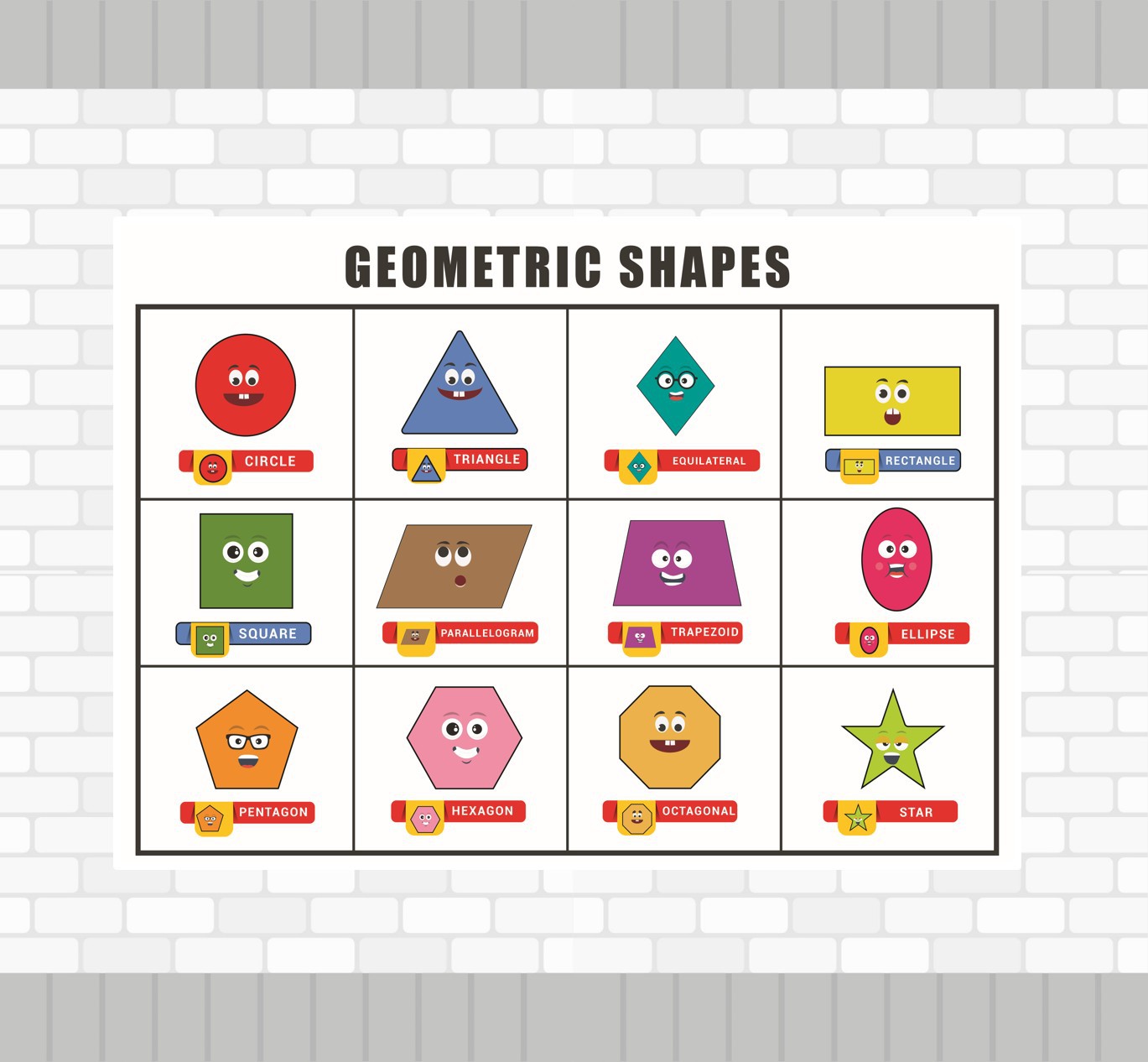 Geometric Shapes Poster - Geometrik Şekiller Posteri