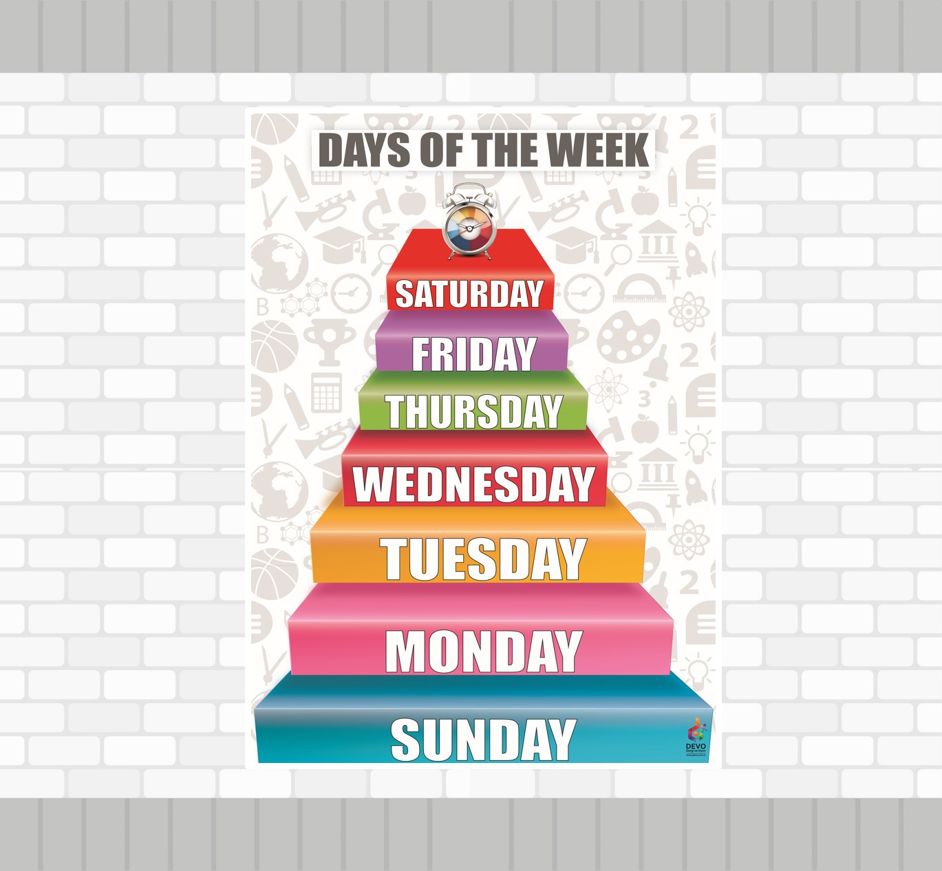 Days Of The Week Poster Poster - Haftanın Günleri Poster