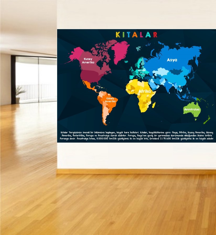 Renkli Kıtalar Haritası P2