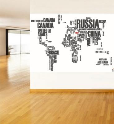 ingilizce yazılı dünya haritası, dünya haritası ingilizce