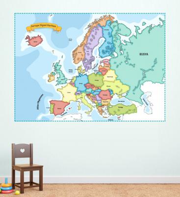 Avrupa Siyasi Haritası Poster