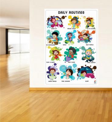 daily routines poster, günlük rutinler poster