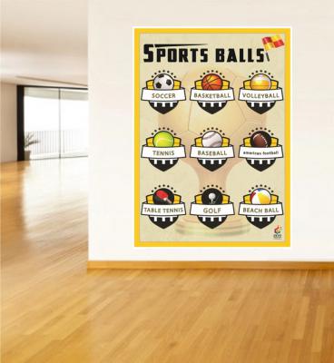 sports balls poster, topla oynanan oyunlar poster
