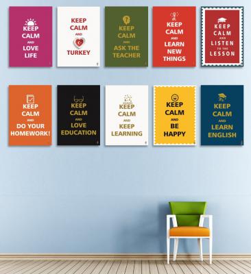 keep calm ingilizce poster