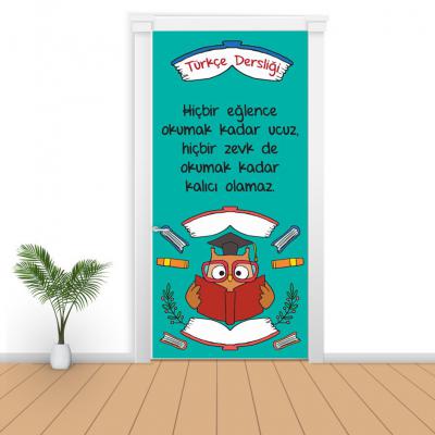 türkçe sınıfı kapı giydirme, türkçe dersi poster