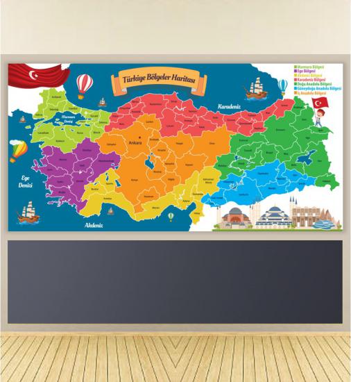 Türkiye Bölgeler Haritası Posterleri