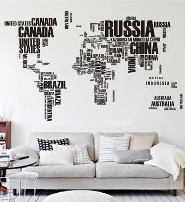Ülkeler Haritası Duvar Sticker