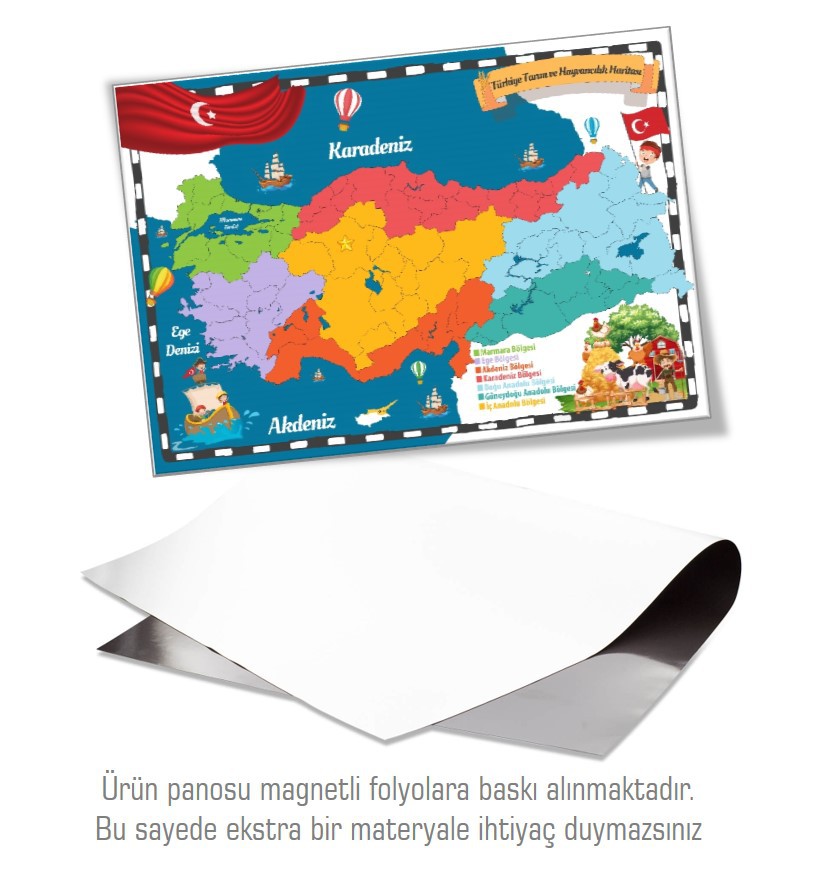 Manyetik Puzzle Türkiye Tarım ve Hayvancılık Haritası 