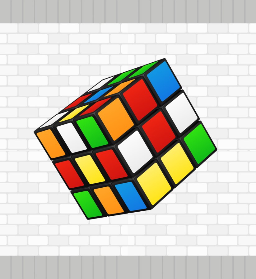 3D Rubik Küp Sticker